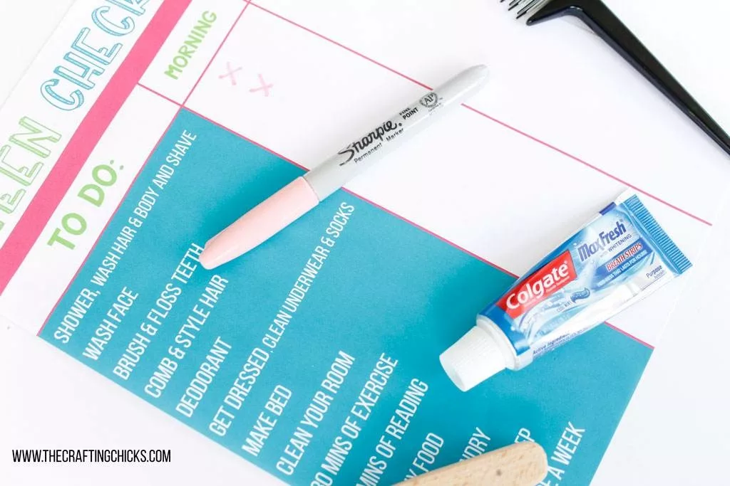 Teen Hygiene Checklist The Crafting Chicks