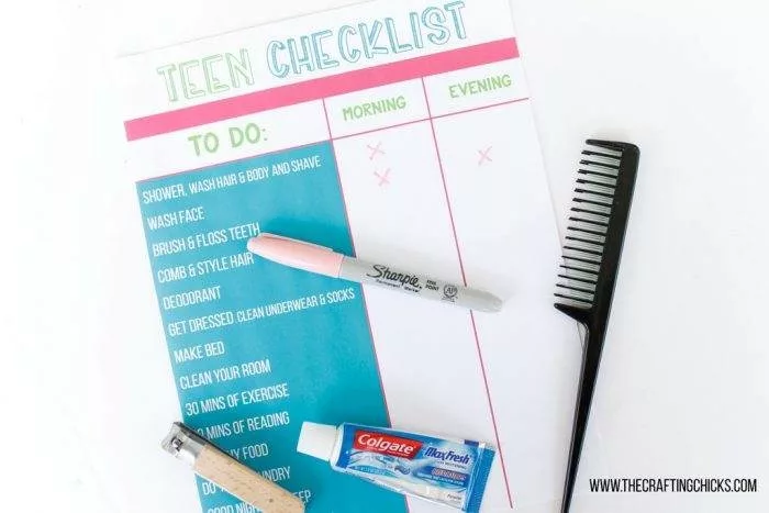 Teen Hygiene Checklist The Crafting Chicks